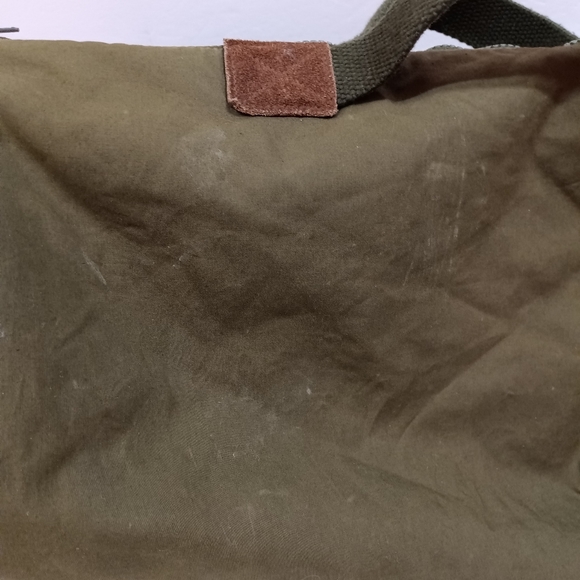 Vintage 80s Banana Republic Safari Canvas & Suede Duffel / Travel Bag - Picture 5 of 13
